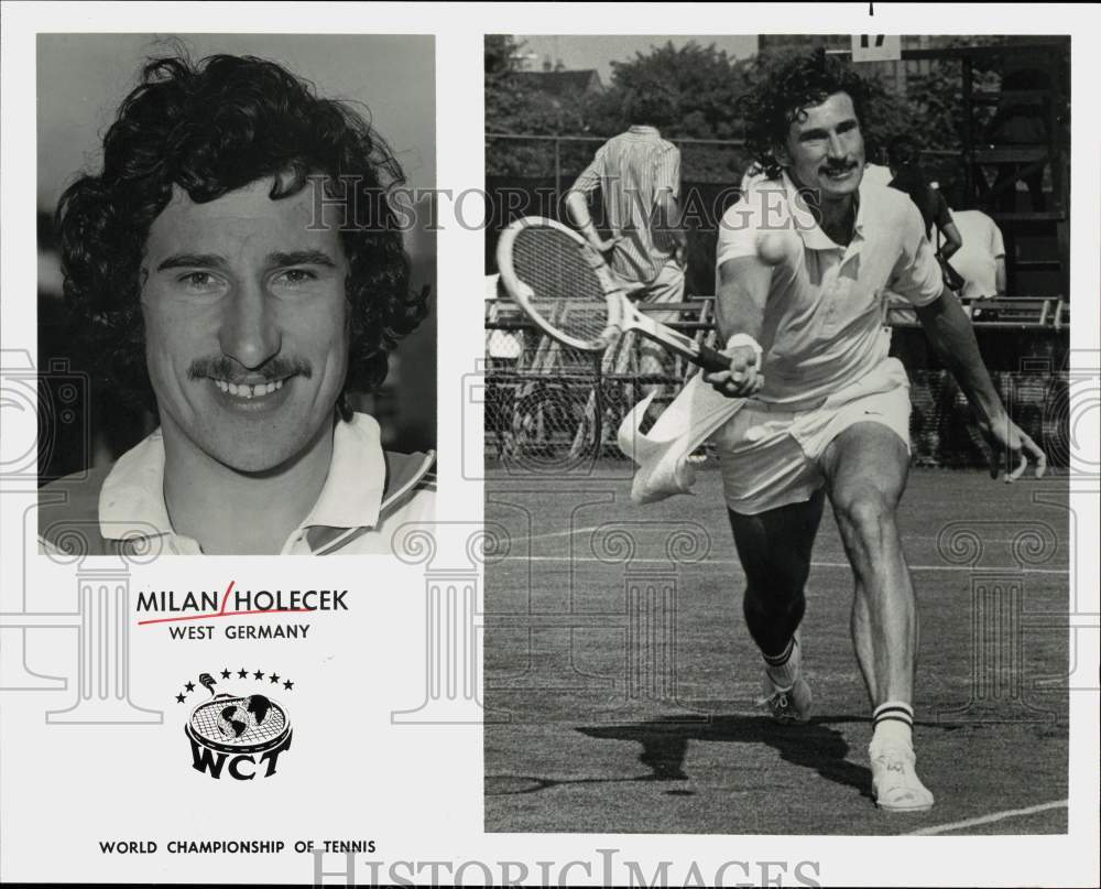 1975 Press Photo Tennis Player Milan Holecek - hps19725- Historic Images