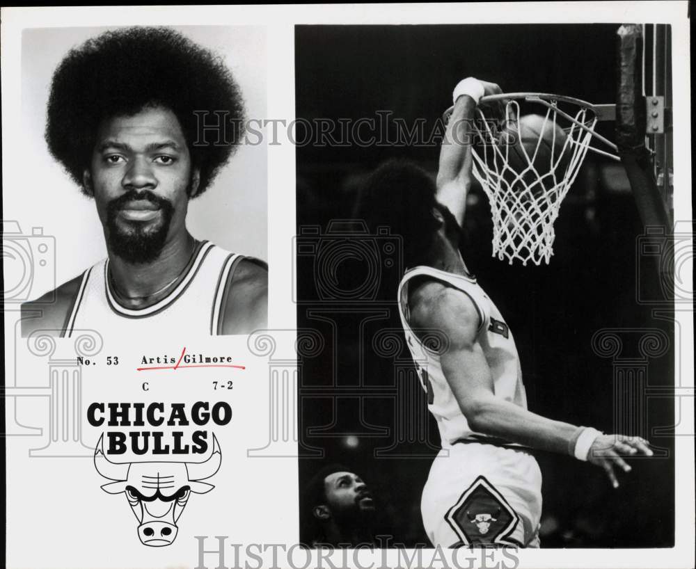 Press Photo Chicago Bulls Basketball Player Artis Gilmore - hps19799- Historic Images