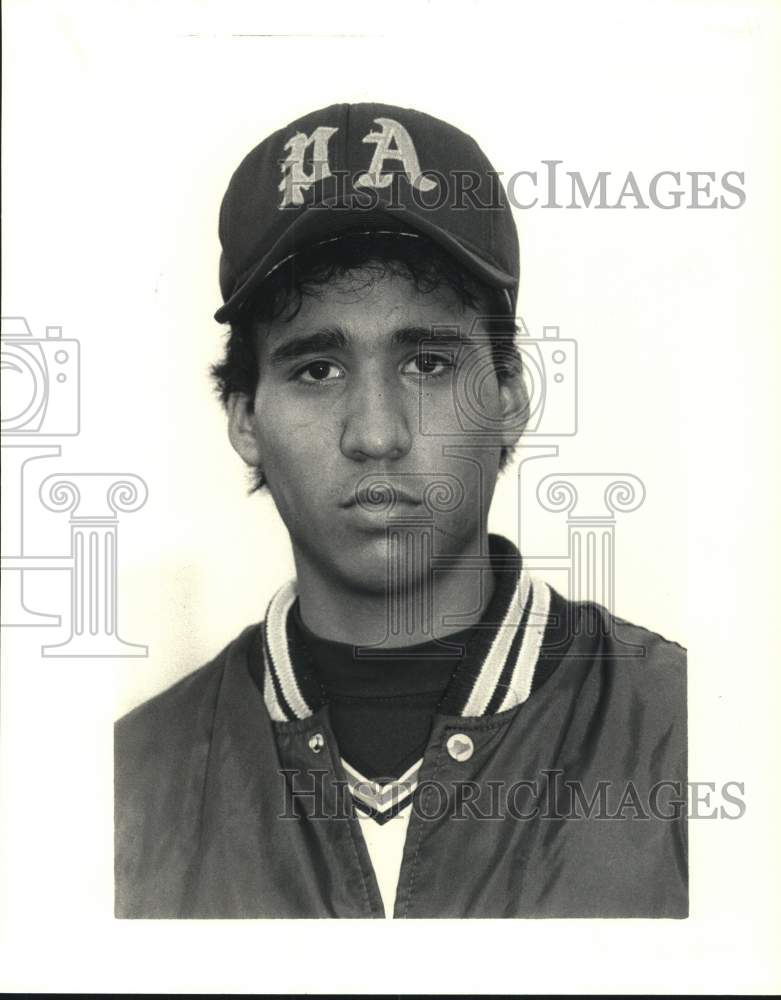 1983 Press Photo Port Arthur Jefferson High baseball pitcher Xavier Hernandez- Historic Images