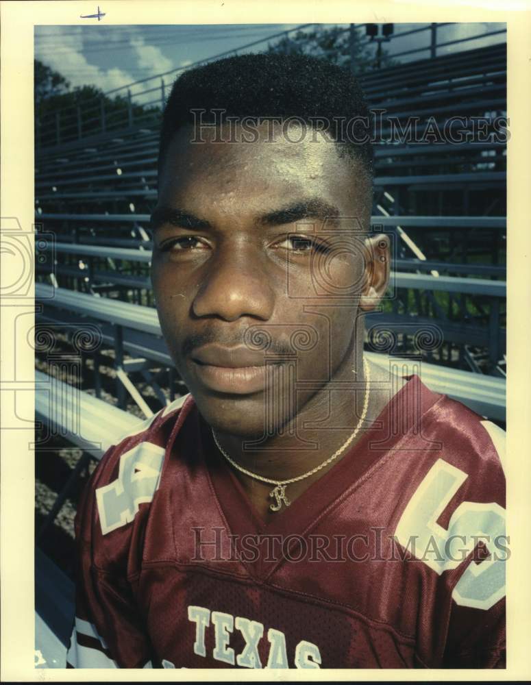 1989 Press Photo Texas Southern University Football Player Kevin Harris- Historic Images