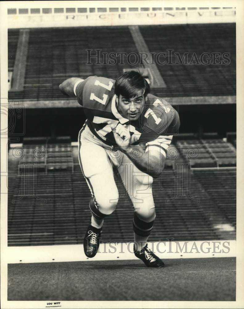 1971 Press Photo Football player John Paul Hershey - hps20454- Historic Images