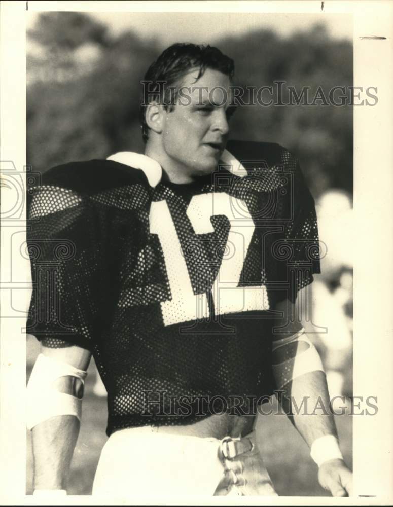 1984 Press Photo Rice college football defensive end Doug Johnson - hps20483- Historic Images