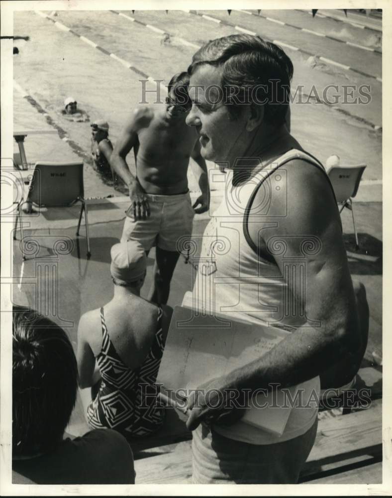 1978 Press Photo U.S. Swim Team coach George Haines at pool - hps20711- Historic Images