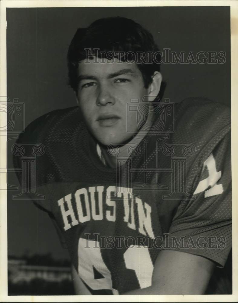 1971 Press Photo University of Houston Football Player Bill Hamrick - hps20739- Historic Images