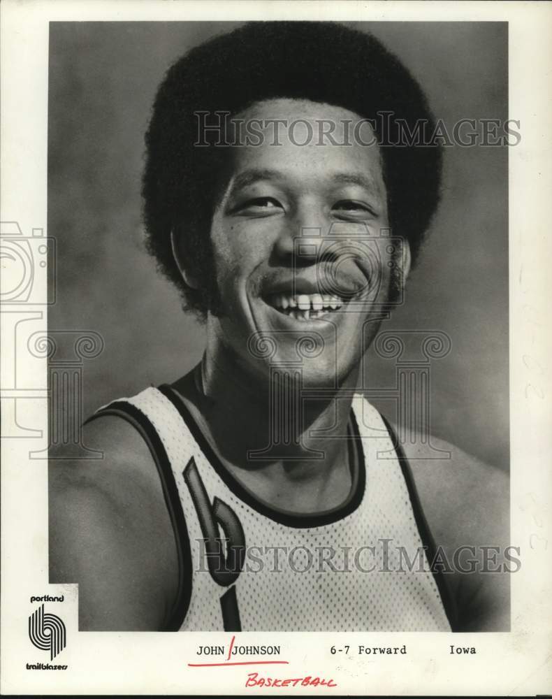 1976 Press Photo Portland Trail Blazers Basketball Player John Johnson- Historic Images