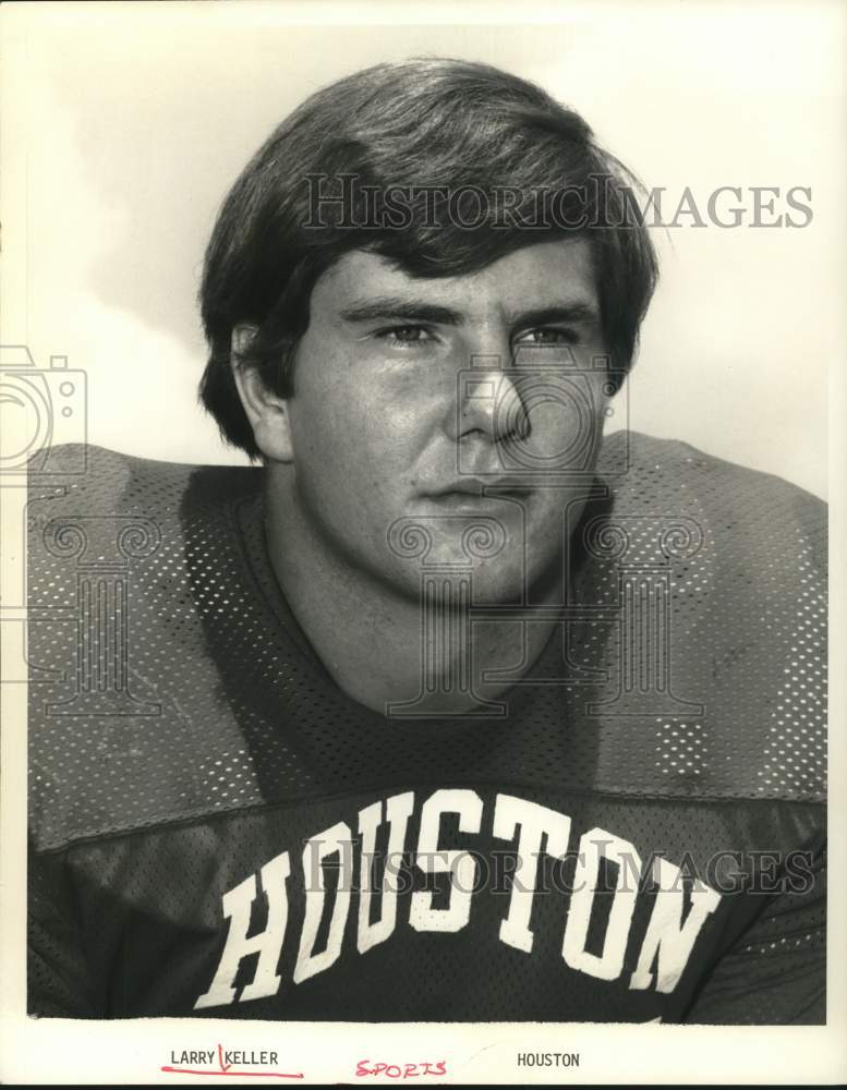 1973 Press Photo University of Houston Football Player Larry Keller - hps20822- Historic Images