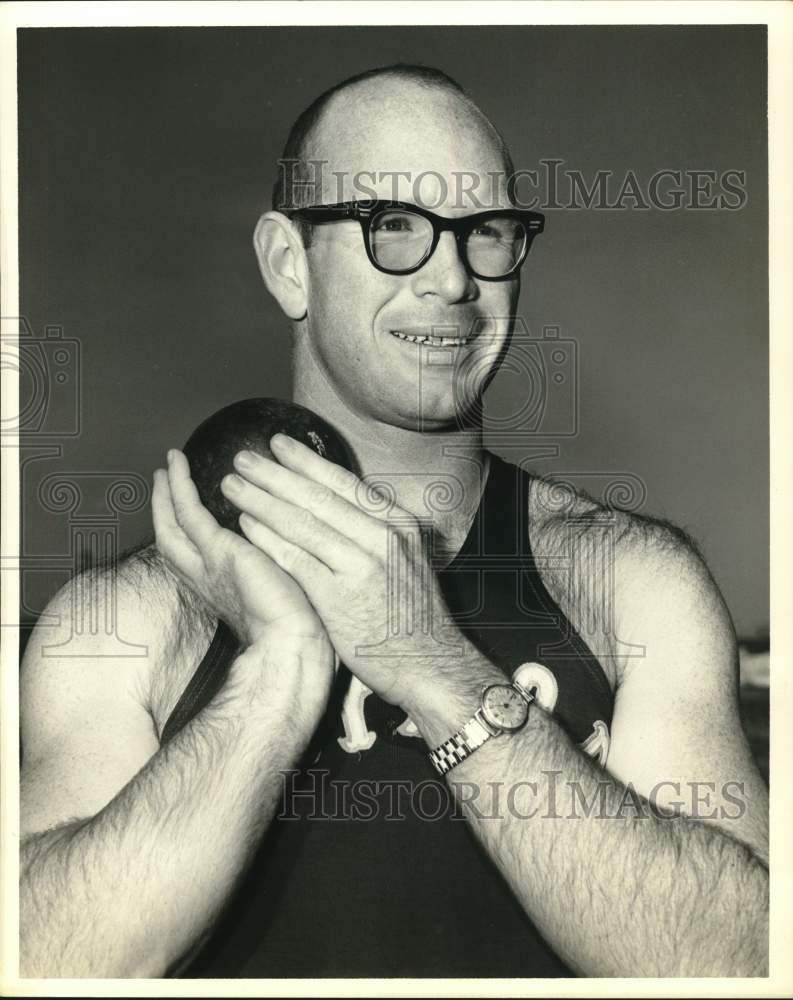 1965 Press Photo Baylor champion shot put athlete Jim Lancaster - hps20839- Historic Images