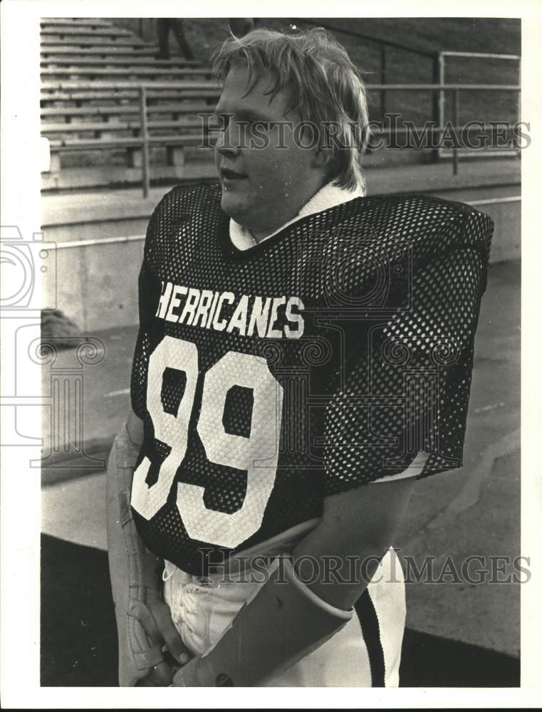 1978 Press Photo Houston Hurricanes Football Player Murf Layton - hps21025- Historic Images