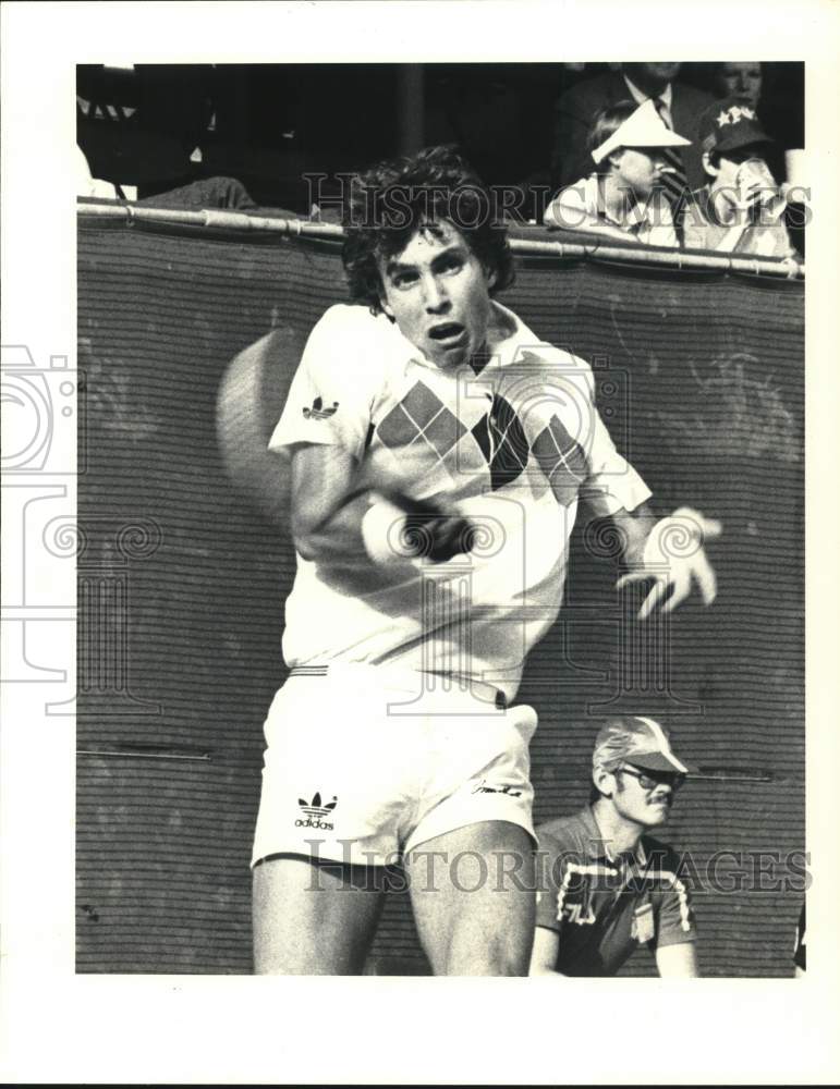 1982 Press Photo Tennis Player Ivan Lendl Makes Return Shot - hps21027- Historic Images