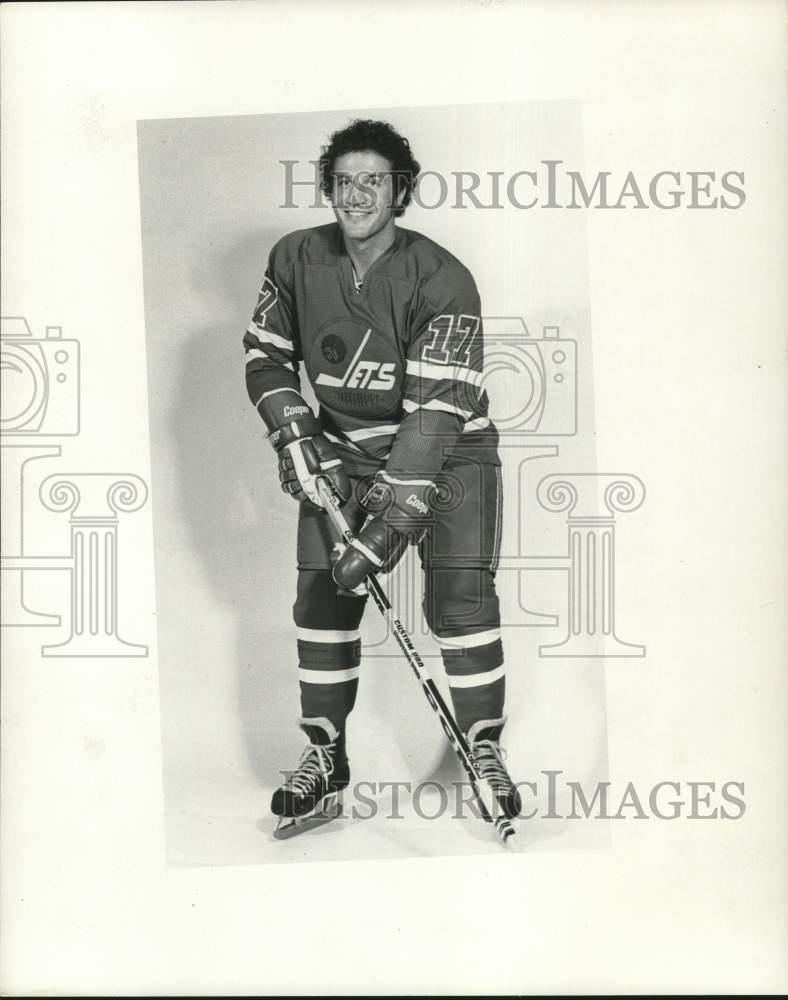 1976 Press Photo Winnipeg Jets Hockey Player Bill Lesuk - hps21036- Historic Images