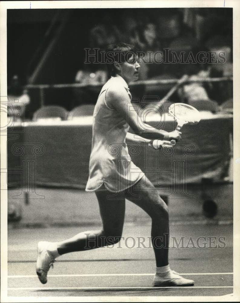 1974 Press Photo Team tennis player Karen Krantzcke in action - hps21221- Historic Images