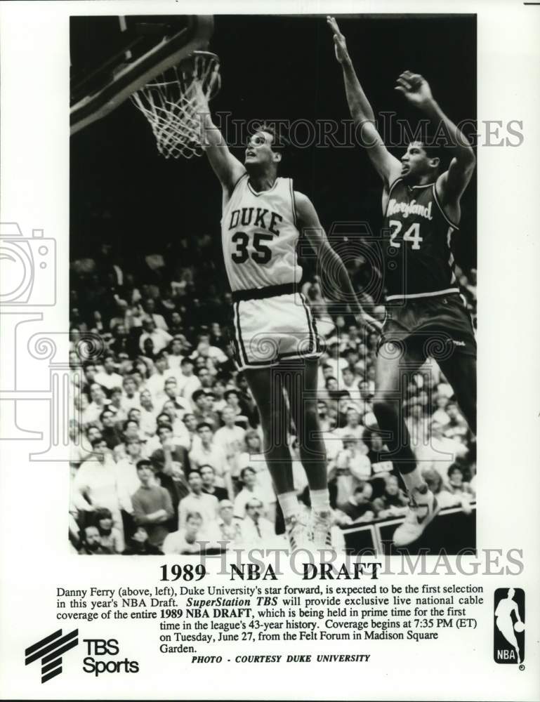 Press Photo Duke University basketball star Danny Ferry - hps22041- Historic Images