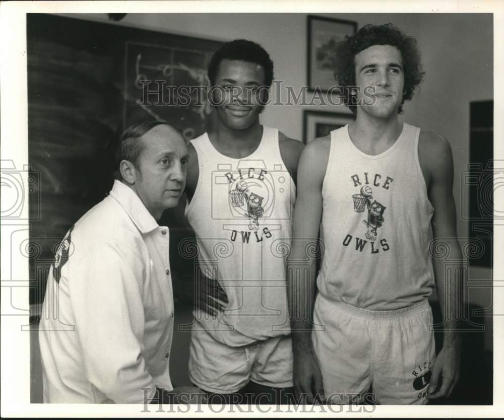 1973 Press Photo Rice University coach Don Knodel with players - hps22767- Historic Images