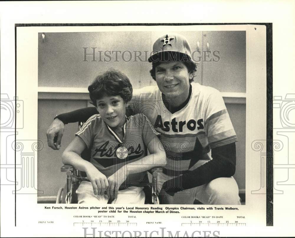 1987 Press Photo Houston Astros Baseball Player Ken Forsch &amp; Travis Welborn- Historic Images