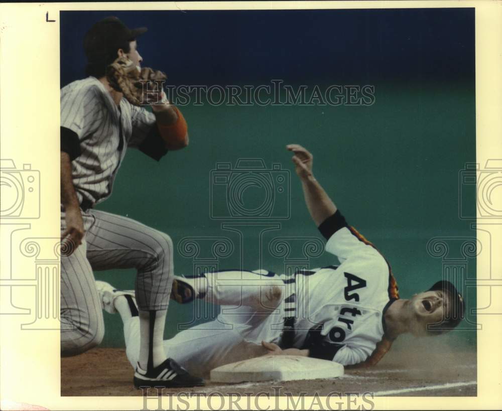 1989 Press Photo Houston Astros Baseball Player Glenn Davis Injures Hand- Historic Images