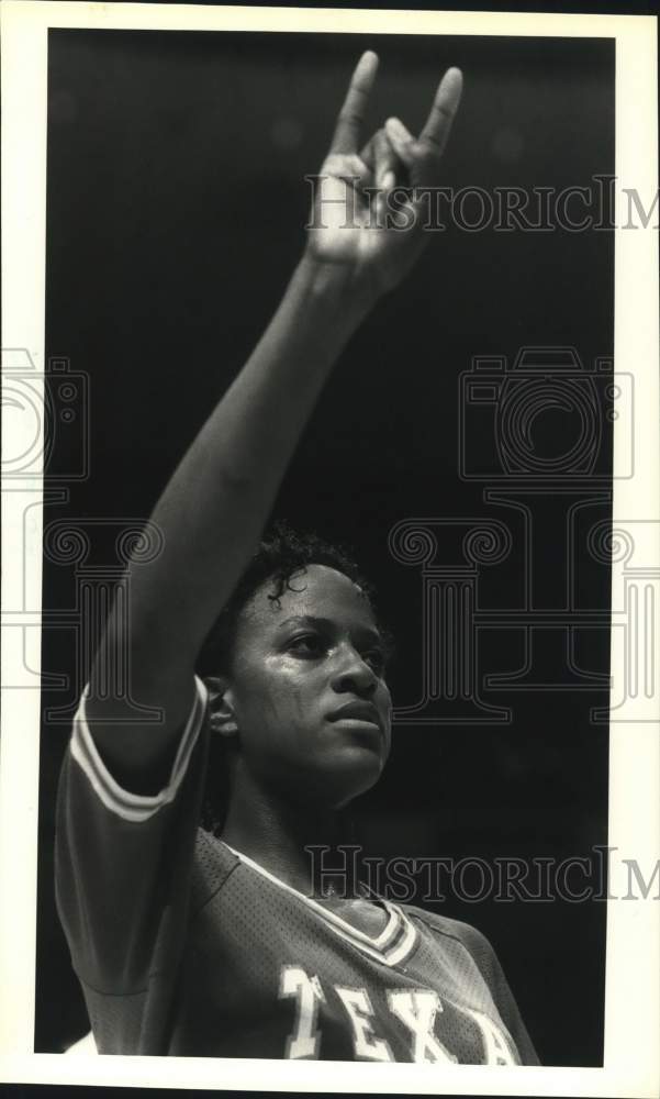 1989 Press Photo University of Texas Basketball Player Clarissa Davis- Historic Images