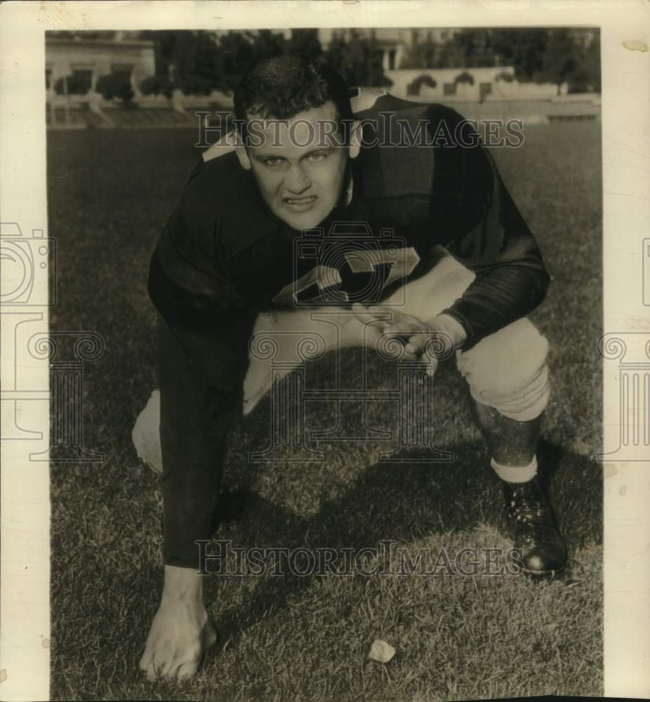 1959 Press Photo Football Player Rod Franz Poses on Field - hps24039- Historic Images