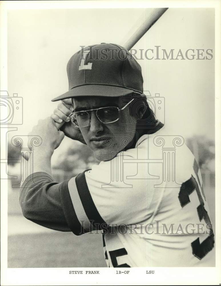 1975 Press Photo Louisiana State University Baseball Player Steve Frank- Historic Images