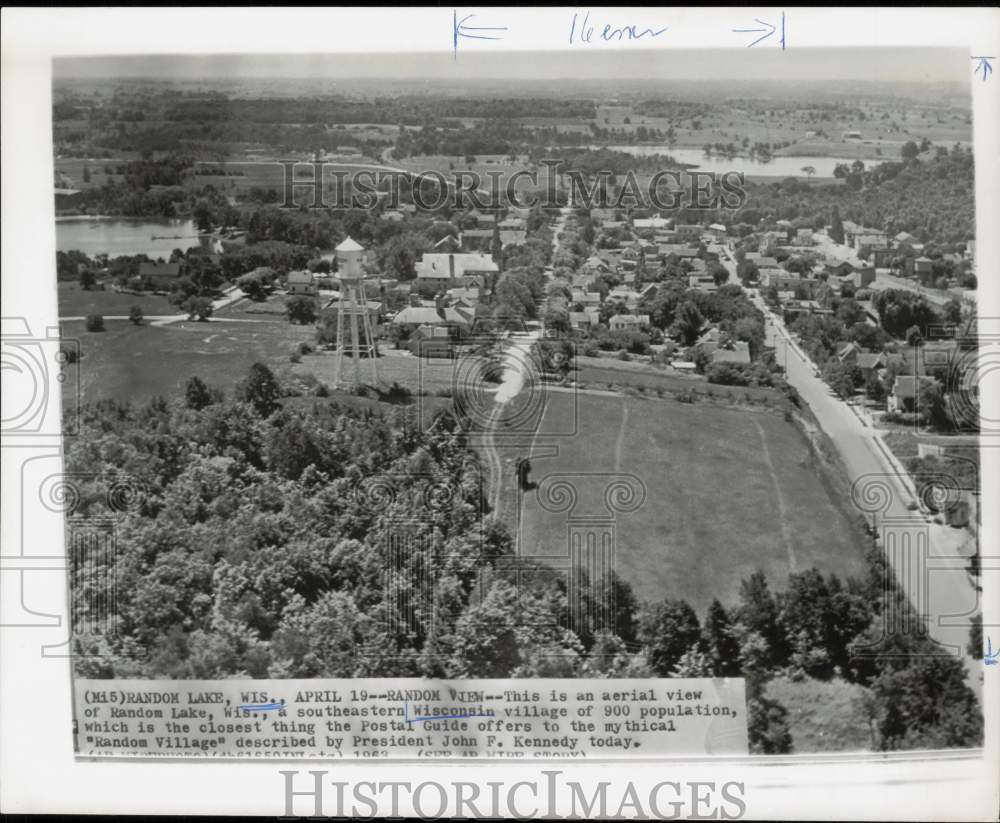 1963 Press Photo Random Lake, village in southeastern Wisconsin - hpw16280- Historic Images