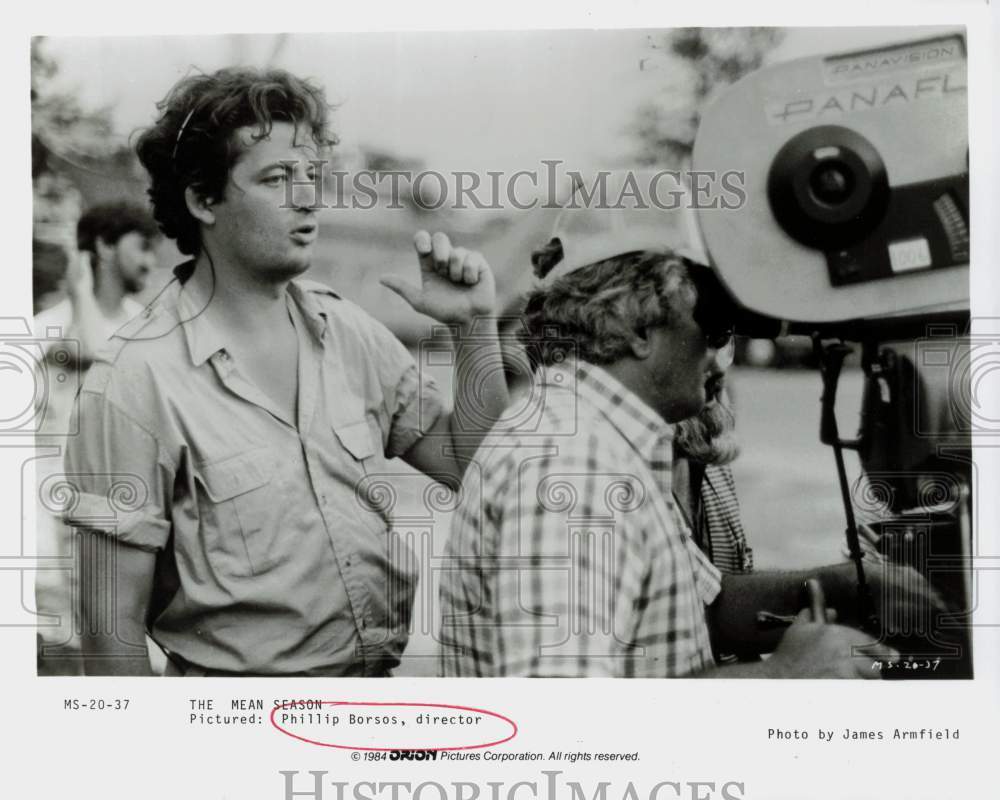 1984 Press Photo Director Phillip Borsos behind camera for &quot;The Mean Season.&quot;- Historic Images