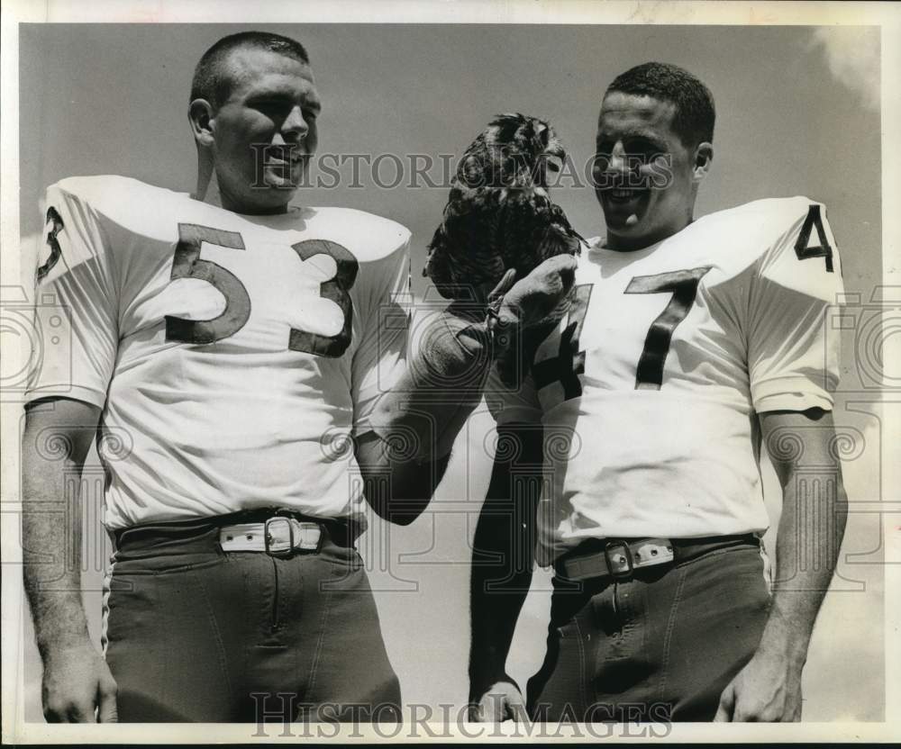 1965 Press Photo Craig Christopher, Chuck Latourette of Rice University Football- Historic Images