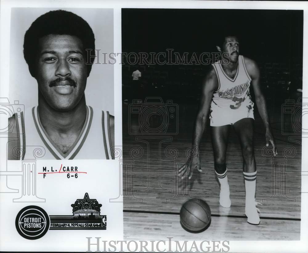 1979 Press Photo M. L. Carr, Detroit Pistons Basketball Forward - hpx00265- Historic Images