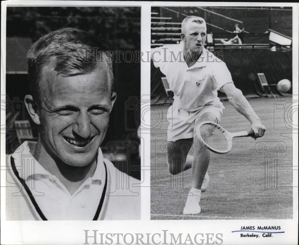 Press Photo Tennis Player James McManus, Berkeley, California - hpx00385- Historic Images