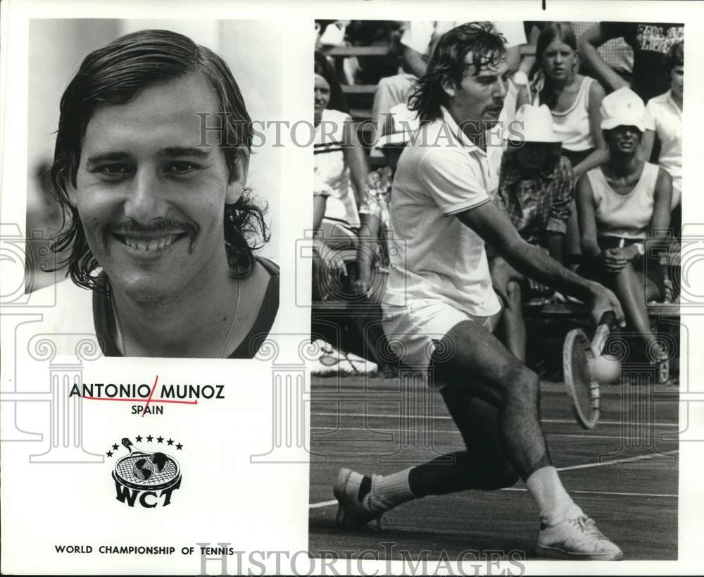 1975 Press Photo Antonio Munoz of Spain, Tennis Player - hpx00575- Historic Images