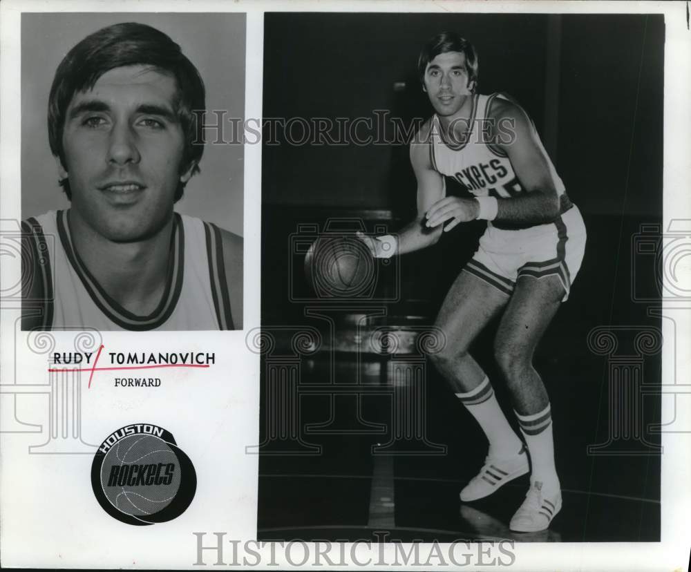 1975 Press Photo Rudy Tomjanovich, Houston Rockets Basketball Forward- Historic Images