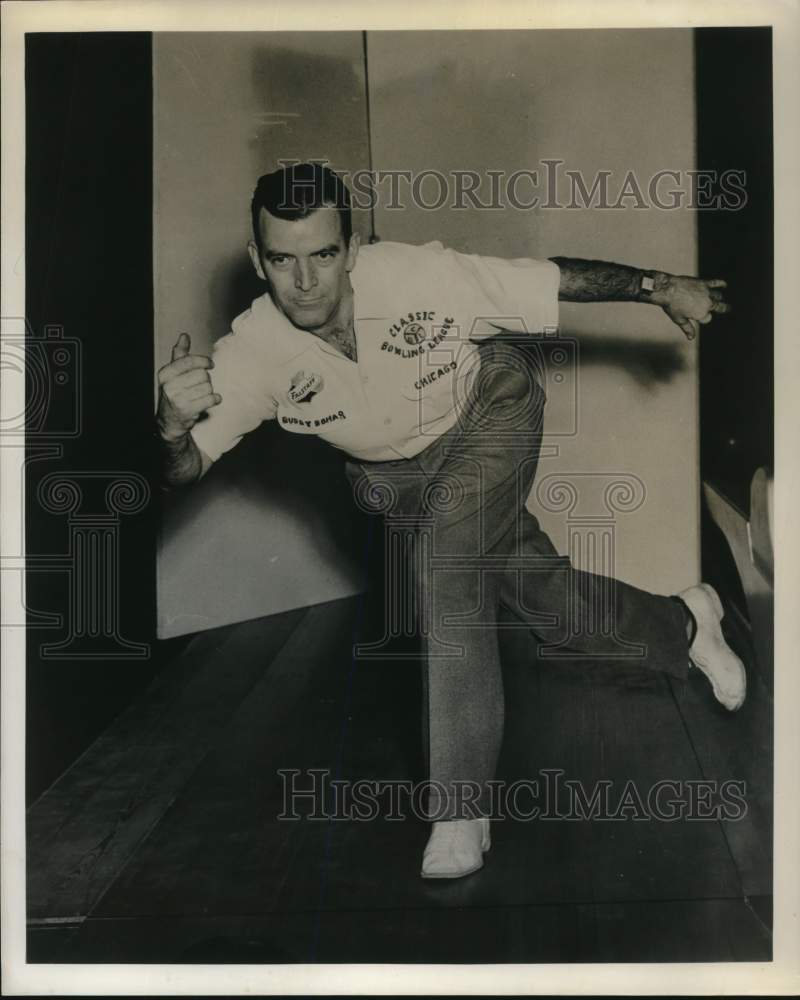 1956 Press Photo Bowler Buddy Bomar - hpx00873- Historic Images