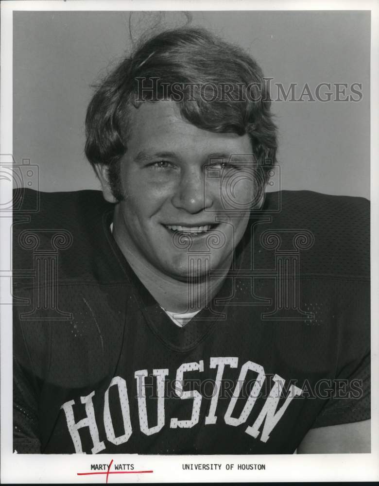 1974 Press Photo Marty Watts, University of Houston Football - hpx01099- Historic Images