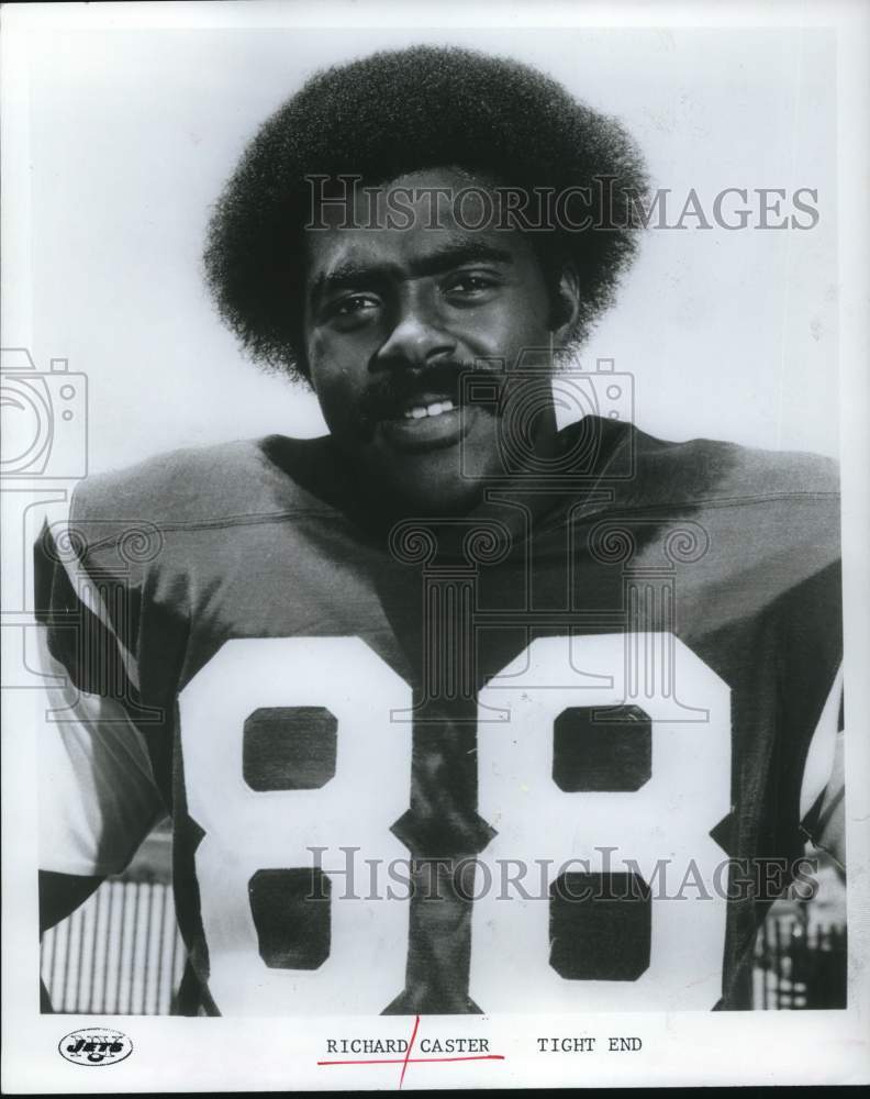 1974 Press Photo Richard Caster, New York Jets Football Tight End - hpx01239- Historic Images