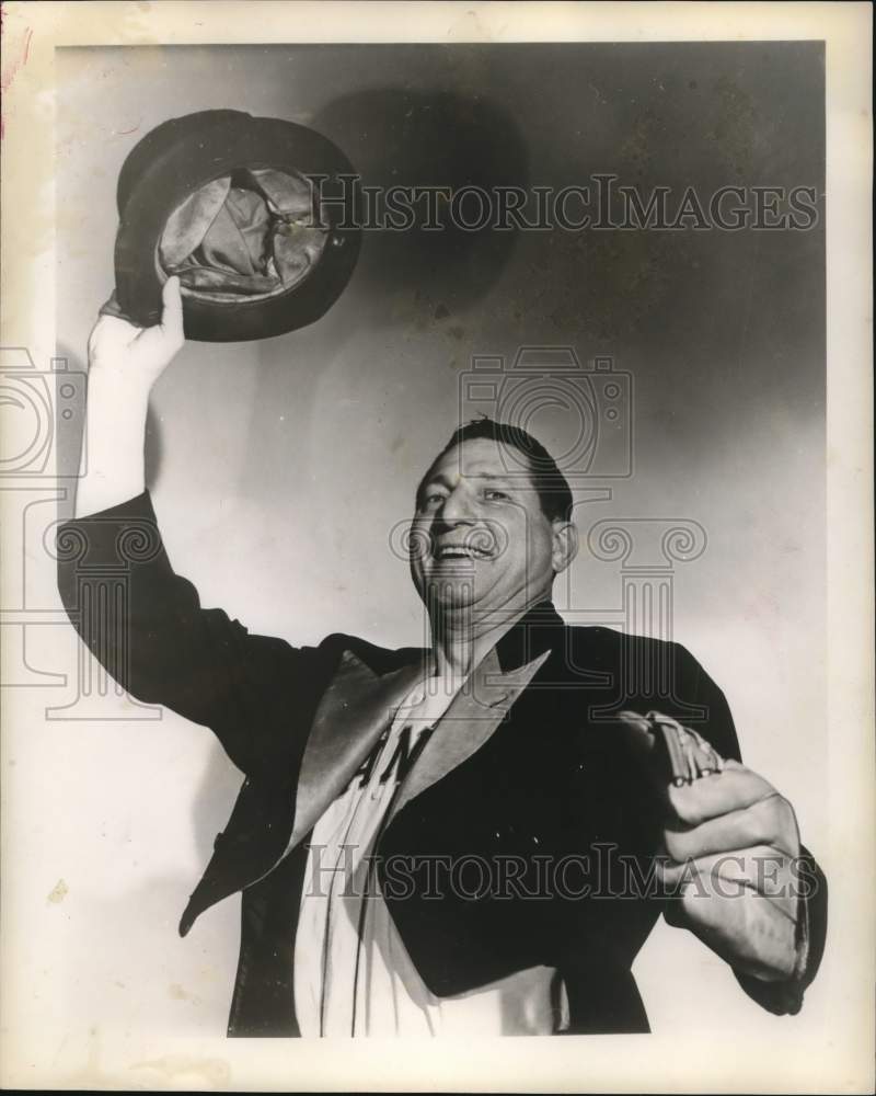 1957 Press Photo Al Schacht, Baseball Comedian - hpx01255- Historic Images