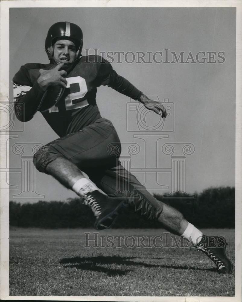 1959 Press Photo Billy Burkhalter, Rice University Football - hpx01260- Historic Images