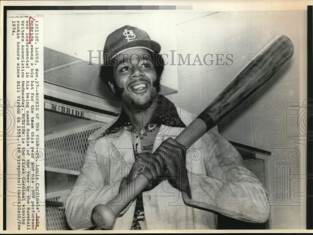 1974 Press Photo St. Louis Cardinals Baseball Player Bake McBride - hpx01366- Historic Images