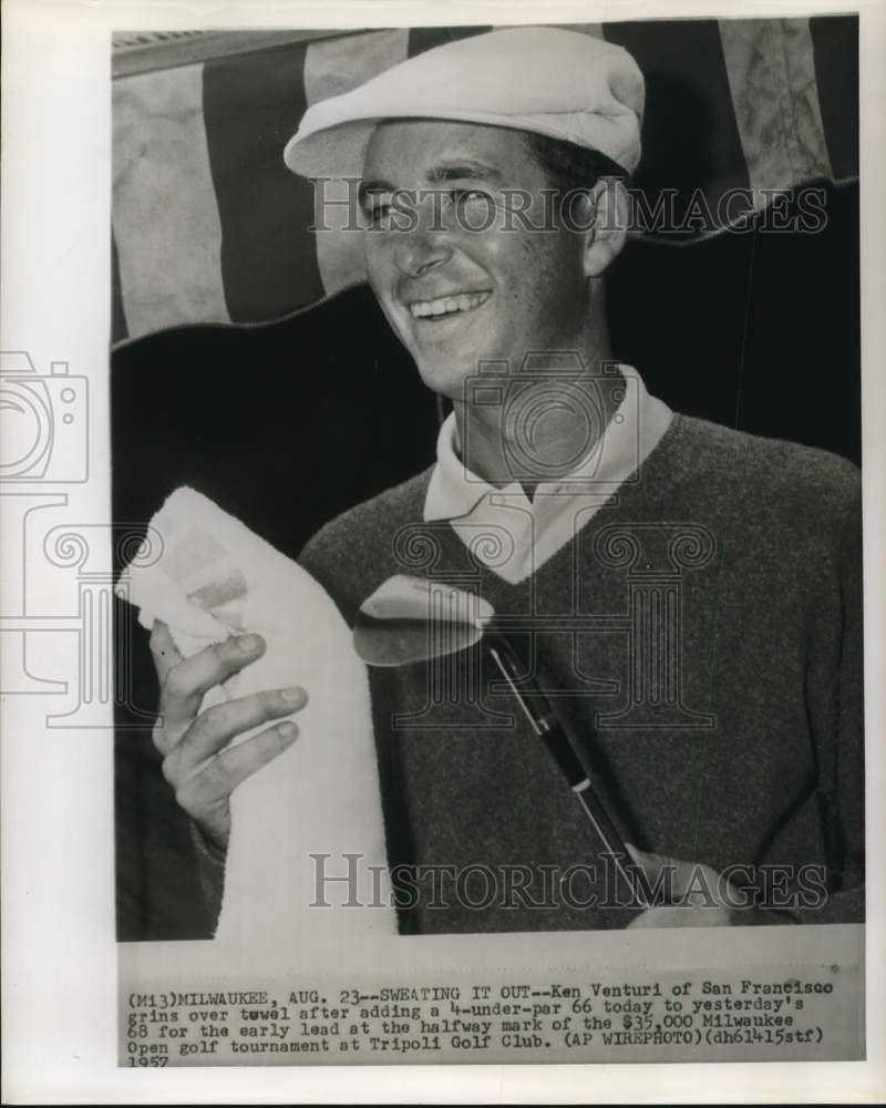 1957 Press Photo Golfer Ken Venturi at Milwaukee Open Golf Tournament- Historic Images