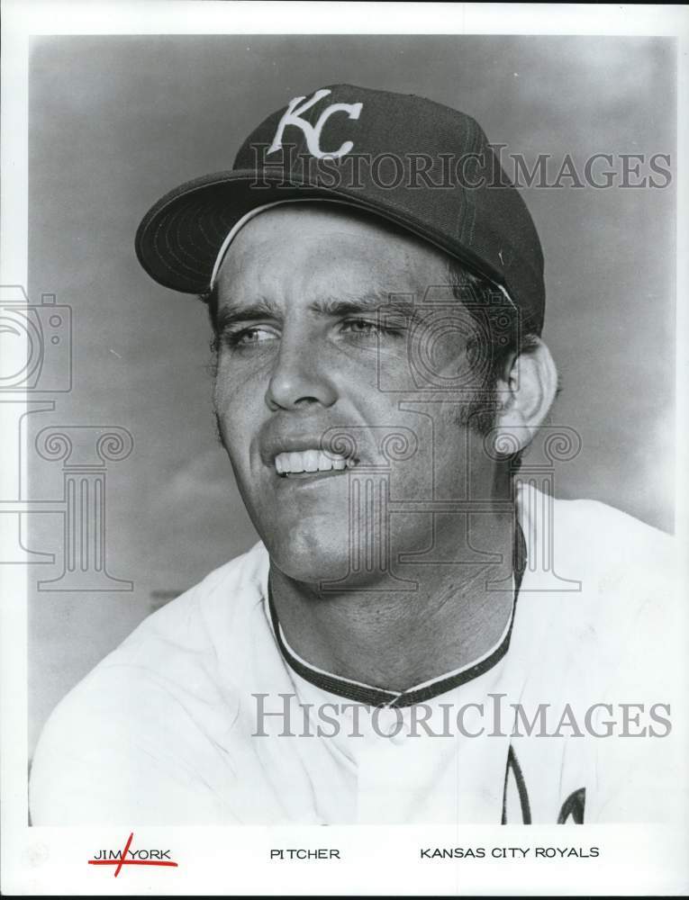 1972 Press Photo Jim York, Kansas City Royals Baseball Pitcher - hpx01459- Historic Images