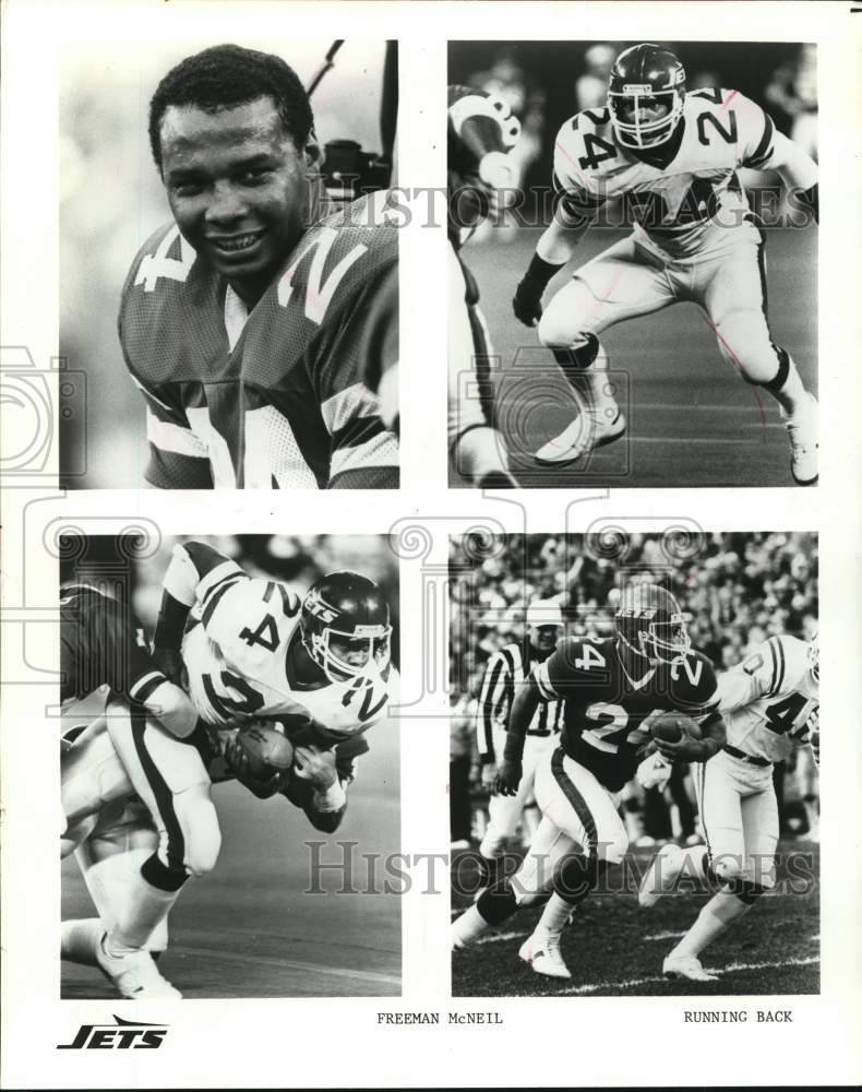 1983 Press Photo Freeman McNeil, New York Jets Football Running Back Composite- Historic Images