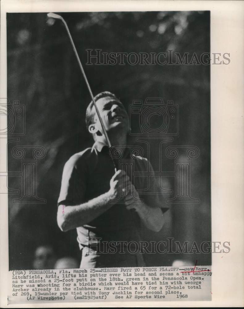 1968 Press Photo Golfer Dave Marr of Arizona at Pensacola Open in Florida- Historic Images