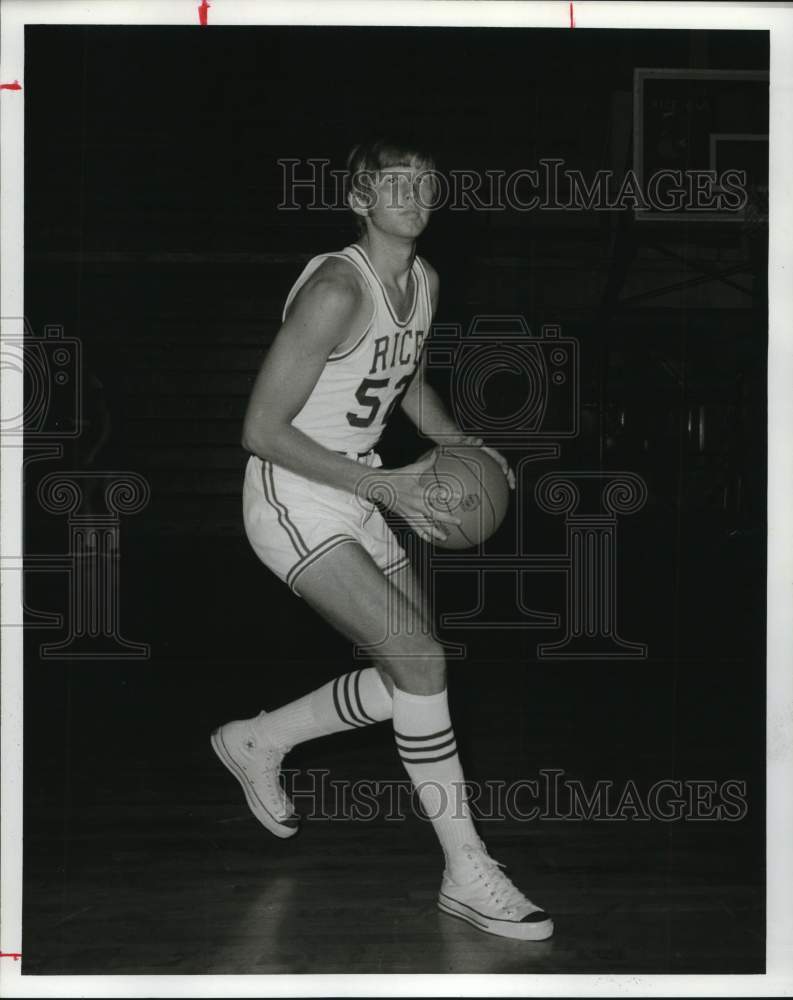 1972 Press Photo John Mott, Rice University Basketball - hpx02231- Historic Images