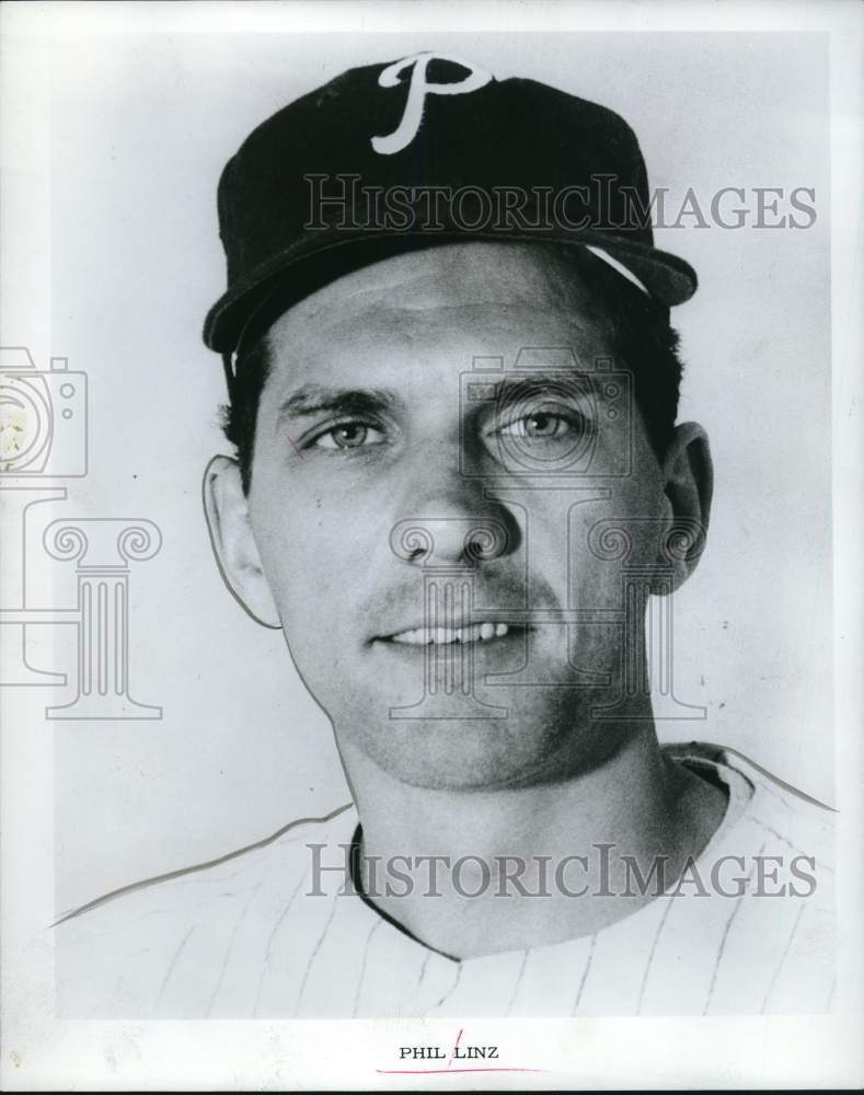 1966 Press Photo Phil Linz, Philadelphia Phillies Baseball - hpx02389- Historic Images