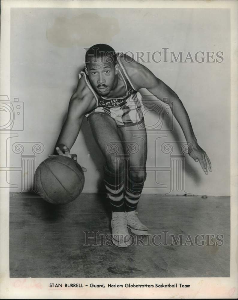 1959 Press Photo Stan Burrell, Guard, Harlem Globetrotters Basketball Team- Historic Images