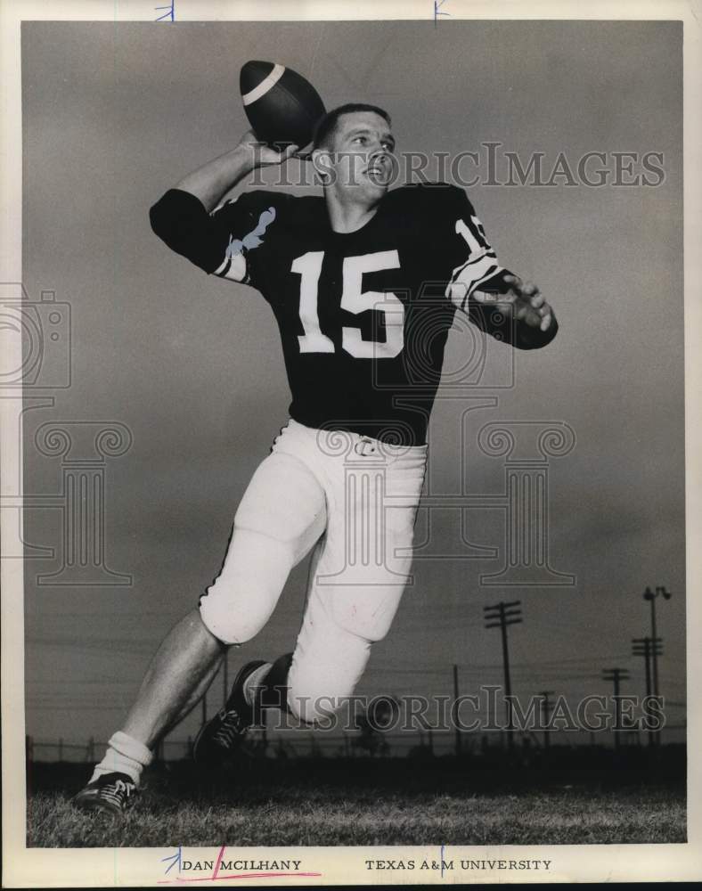 1963 Press Photo Dan McIlhany, Texas A&amp;M University Football - hpx02791- Historic Images