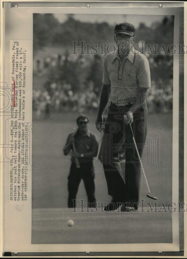 1975 Press Photo Art Wall, Golfer in Greater Milwaukee Open in Wisconsin- Historic Images