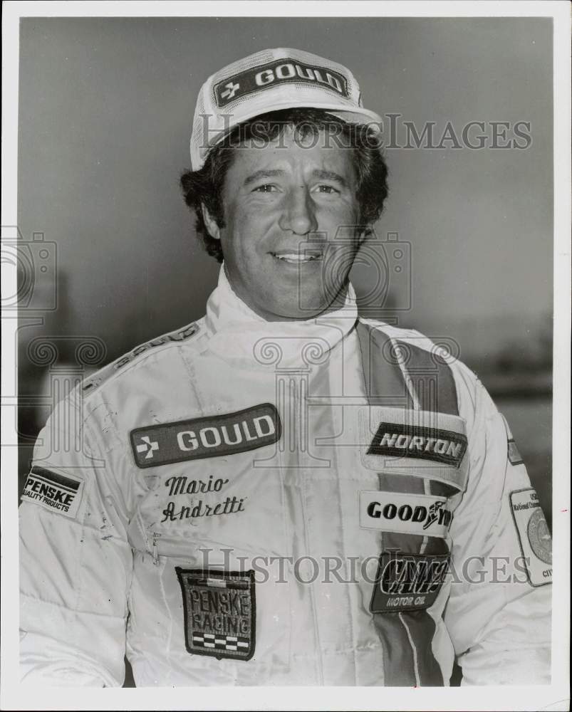 1978 Press Photo Mario Andretti, champion car racer, to drive &quot;The Gould Charge&quot;- Historic Images