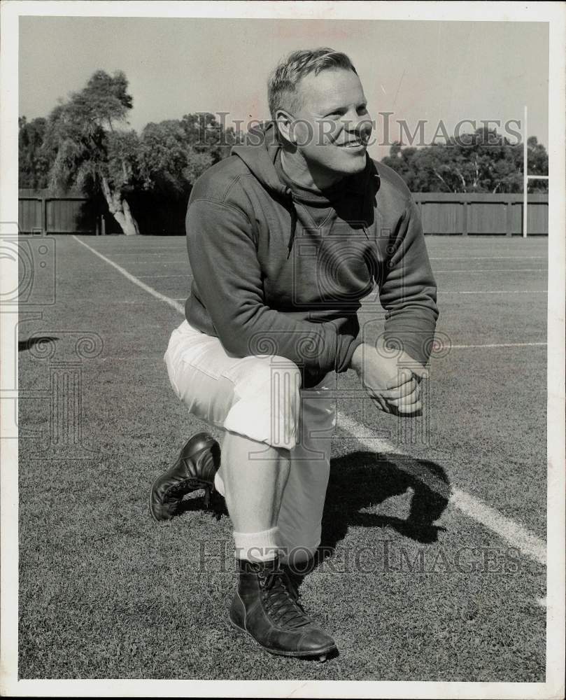 1957 Press Photo Chuck Taylor, Stanford University head football coach- Historic Images