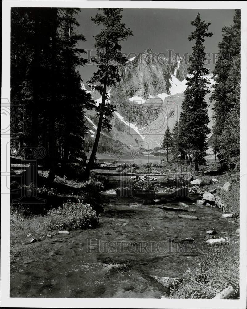 1980 Press Photo A wonderous view of Hagerman Peak and Snowmass Lake in Colorado- Historic Images