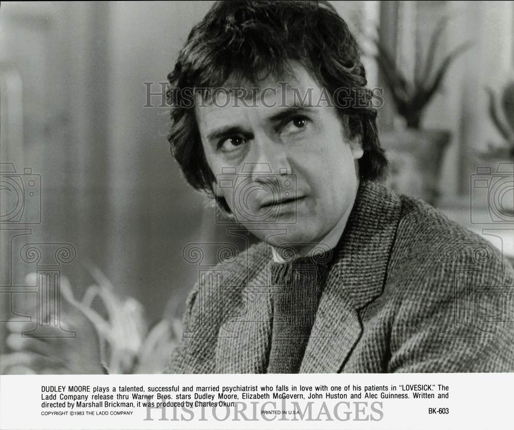 1983 Press Photo Actor Dudley Moore stars in the film, &quot;Lovesick&quot; - hpx04392- Historic Images