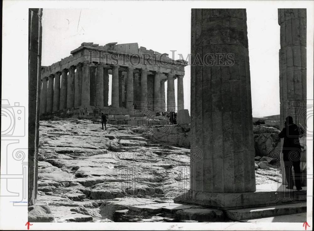 1966 Press Photo A view of the Acropolis of Athens in Greece - hpx04859
