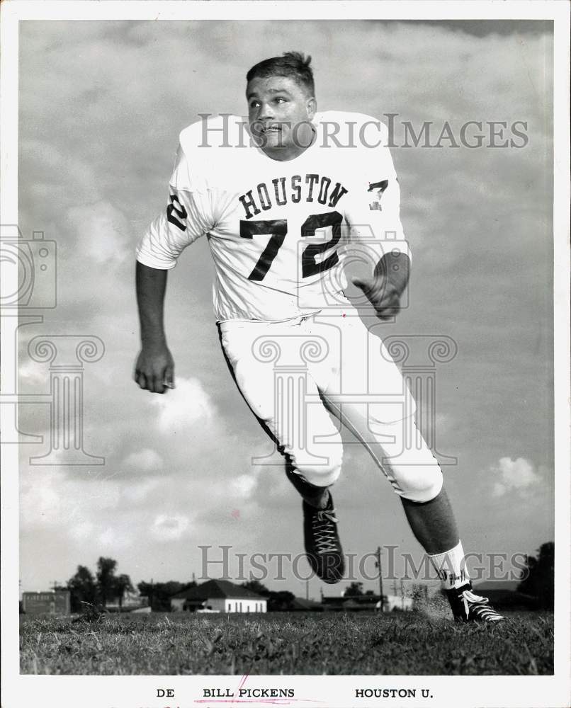 1965 Press Photo Houston University football player Bill Pickens - hpx05104- Historic Images